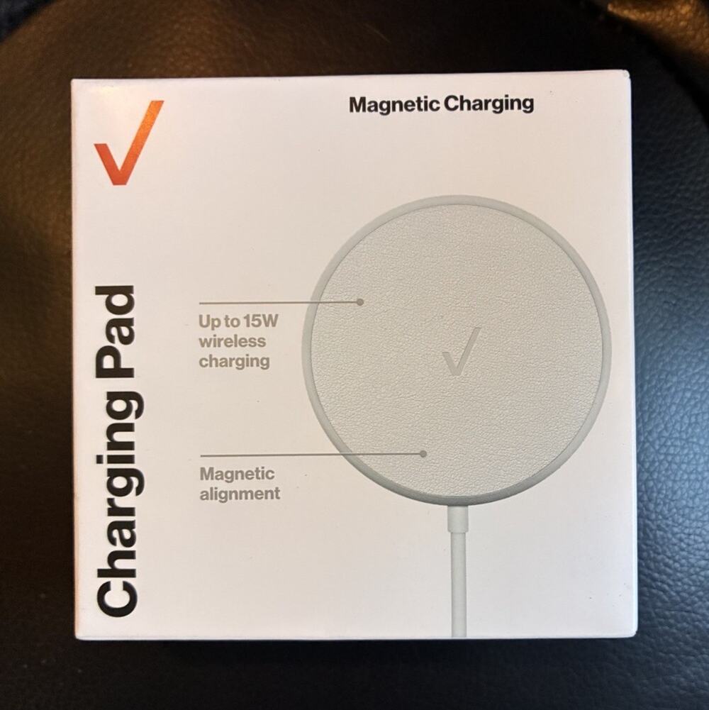 Verizon 15W Magnetic Wireless Charging Pad USB-C Cable 3.3ft White